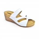 Saboti dama, de vara, din piele, Leon 1055