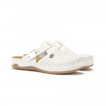 Saboti medicali, de dama, din piele, Leon 950, alb