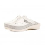 Saboti medicali Leon PU156, alb