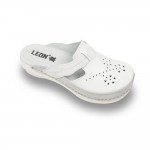 Saboti medicali Leon PU156, alb
