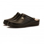 Saboti medicali, de barbati, din piele, Leon V200, negru