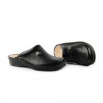 Saboti medicali, de barbati, din piele, Leon V200, negru