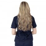 Bluza kimono cu maneca scurta, Lotus 2, bleumarin