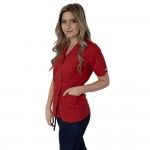 Bluza kimono cu maneca scurta, Lotus 2, rosu