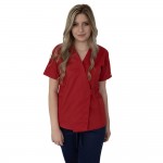 Bluza kimono cu maneca scurta, Lotus 2, rosu