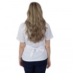 Bluza kimono cu maneca scurta, Lotus 2, alb