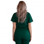 Bluza asimetrica cu capse, Lotus 2, verde hunter
