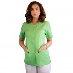 Bluza asimetrica cu capse, Lotus 2, verde island
