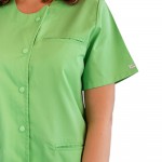 Bluza asimetrica cu capse, Lotus 2, verde island