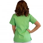 Bluza asimetrica cu capse, Lotus 2, verde island