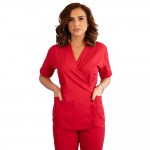 Bluza kimono cu maneca scurta, Lotus 2, rosu