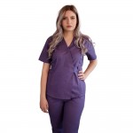 Bluza kimono cu maneca scurta, Lotus 2, indigo