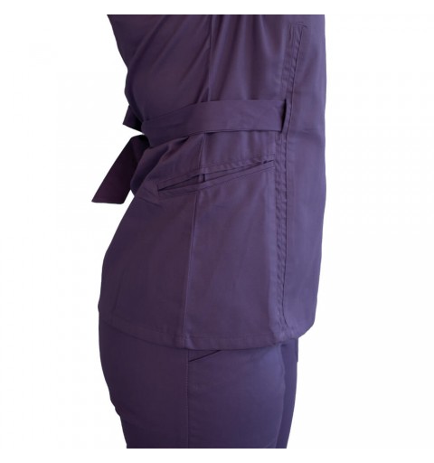 Bluza kimono cu maneca scurta, Lotus 2, indigo