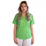 Bluza kimono cu maneca scurta, Lotus 2, verde island