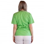 Bluza kimono cu maneca scurta, Lotus 2, verde island