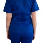 Bluza kimono cu maneca scurta, Lotus 2, albastru royal