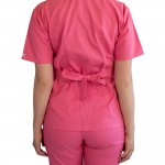 Bluza kimono cu maneca scurta, Lotus 2, roz prafuit