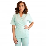 Bluza kimono cu maneca scurta, Lotus 2, verde menta