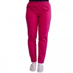 Pantalon unisex Lotus 2, cu elastic in talie, fucsia