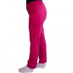 Pantalon unisex Lotus 2, cu elastic in talie, fucsia
