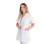 Bluza alba cu rever, pentru femei - B17