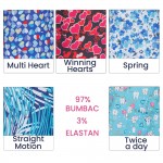 Bluza medicala imprimata, bumbac si elastan, Multi Heart