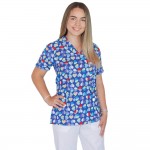 Bluza medicala imprimata Lotus 1, Multi Heart