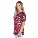 Bluza medicala imprimata Lotus 1, Winning Hearts