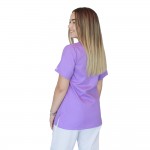 Bluza asimetrica cu capse, Lotus 2, mov