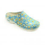 Saboti medicali din piele naturala, lavabili, Nursingcare Wash'Go Berlin, Emoji