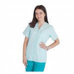 Bluza in V cu fermoar si maneca scurta, Lotus 2, culoare verde menta, marimi extra large