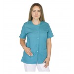 Bluza asimetrica cu capse Lotus 2, culoare turcoaz, marimi extra large