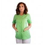 Bluza asimetrica cu capse Lotus 2, culoare verde island, marimi extra large
