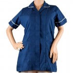 Bluza medicala fermoar/rever Lotus 1, LIR2, culoare turcoaz inchis, marimi extra large