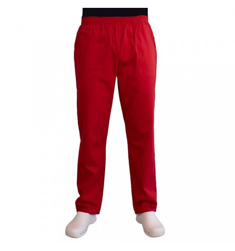 Pantalon unisex Lotus 2, cu elastic in talie, culoare rosu, marimi extra large