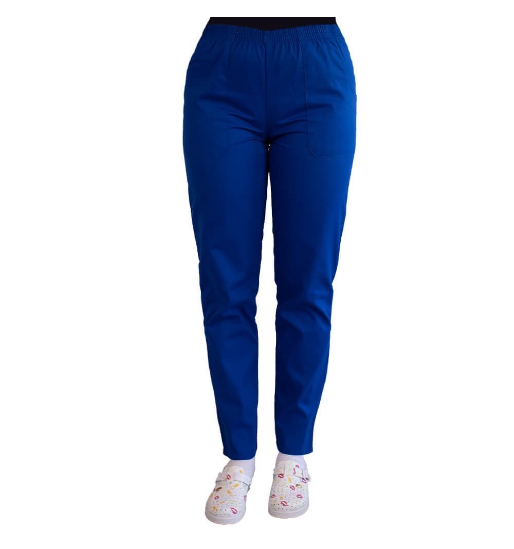 Pantalon unisex Lotus 2, cu elastic in talie, culoare albastru royal, marimi extra large