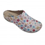 Saboti medicali din piele naturala, lavabili, Nursingcare Wash'Go Berlin, Flowers Heart