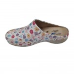 Saboti medicali din piele naturala, lavabili, Nursingcare Wash'Go Berlin, Flowers Heart