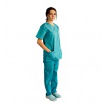 Costum medical Lotus 3, Basic 1 BBC, stretch, turcoaz