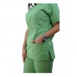 Costum medical Lotus 3, Basic 1 BBC, stretch, verde island
