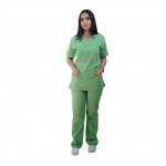 Costum medical Lotus 3, Basic 1 BBC, stretch, verde island