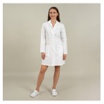 Halat medical alb 3/4 cu rever - Sofia