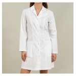 Halat medical alb 3/4 cu rever - Sofia