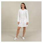 Halat medical alb 3/4 cu guler rotund - Ema