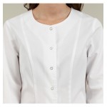 Halat medical alb 3/4 cu guler rotund - Ema