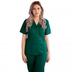 Bluza kimono cu maneca scurta, Lotus 1, verde hunter