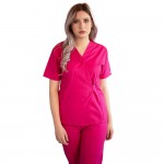 Bluza kimono cu maneca scurta Lotus 3, BBC, stretch, fucsia