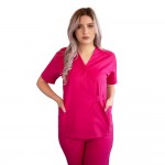 Bluza kimono cu maneca scurta Lotus 3, BBC, stretch, fucsia