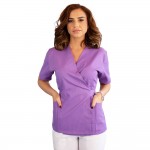 Bluza kimono cu maneca scurta, Lotus 2, mov