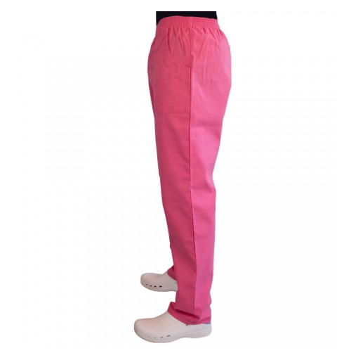Pantalon unisex Lotus 1, cu elastic in talie, roz prafuit